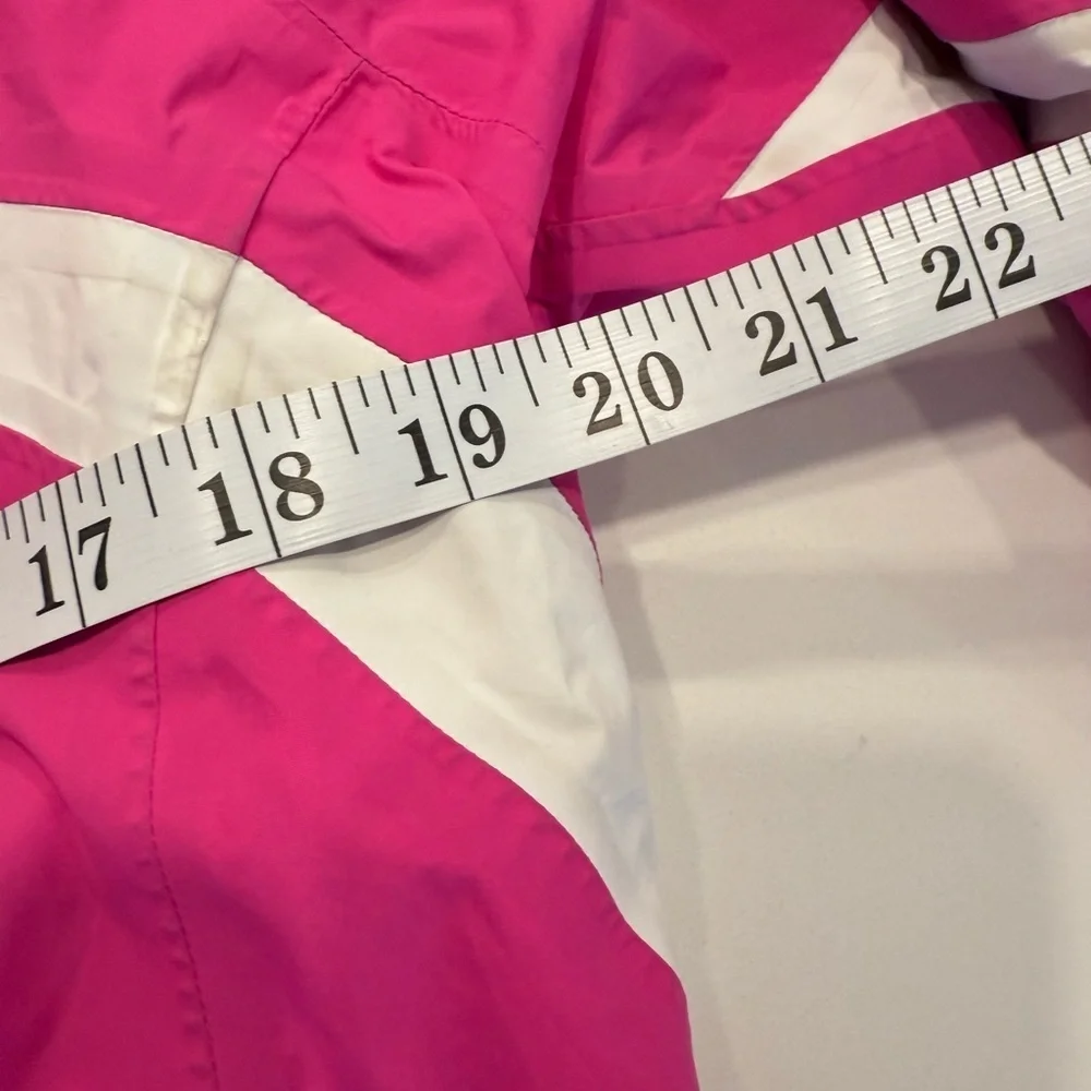 The North Face Girls Pink and White Windbreaker Jacket Sz XL